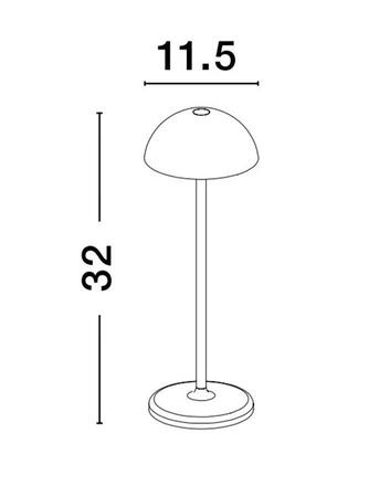 NOVA LUCE venkovní stolní lampa ROSE bílý hliník a akryl LED 1W 3000K 5V DC IP54 vypínač na těle / USB kabel 9281380