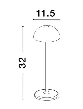 NOVA LUCE venkovní stolní lampa ROSE černý hliník a akryl LED 1W 3000K 5V DC IP54 vypínač na těle / USB kabel 9281381