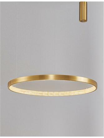 NOVA LUCE závěsné svítidlo PRESTON antický zlatý mosazný hliník a akryl LED 50W 230V 3000K IP20 stmívatelné 9285801