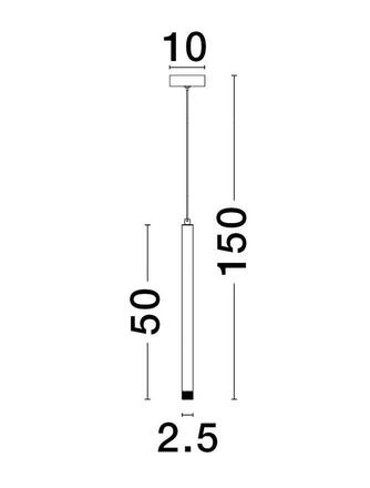 NOVA LUCE závěsné svítidlo TRIMLE černý hliník a akryl LED 3W 230V 3000K IP20 9287920