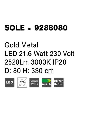 NOVA LUCE závěsné svítidlo SOLE zlatý kov LED 21.6W 230V 3000K IP20 9288080