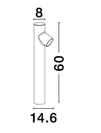 NOVA LUCE venkovní sloupkové svítidlo RAMO tmavě šedý hliník skleněný difuzor GU10 1x7W 220-240V IP65 bez žárovky 9291702