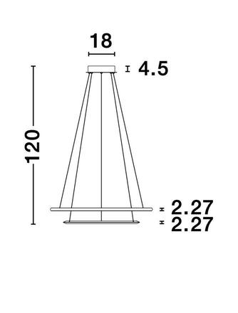 NOVA LUCE závěsné svítidlo NETUNO chromovaný hliník a křišťál nastavitelné LED 50W 230V 3000K IP20 stmívatelné 9312838