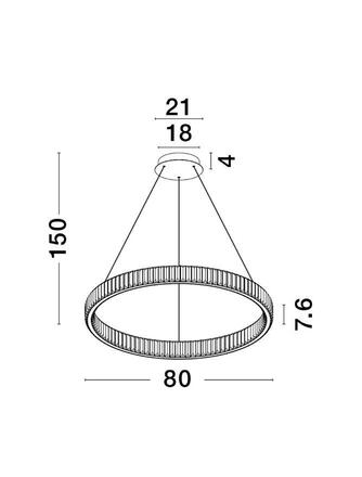 NOVA LUCE závěsné svítidlo AURELIA chromovaný kov a křišťál LED 47W 230V 3500K IP20 stmívatelné 9333067