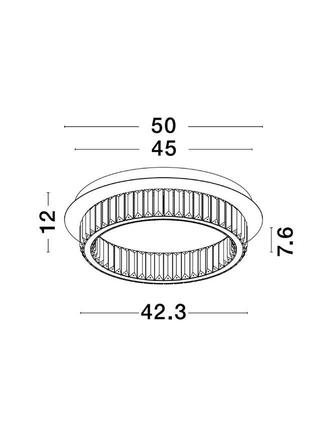 NOVA LUCE stropní svítidlo AURELIA chromovaný kov a křišťál LED 29W 230V 3500K IP20 stmívatelné 9333071