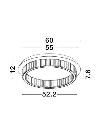 NOVA LUCE stropní svítidlo AURELIA chromovaný kov a křišťál LED 40W 230V 3500K IP20 stmívatelné 9333072