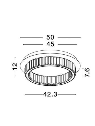 NOVA LUCE stropní svítidlo AURELIA zlatý kov a křišťál LED 29W 230V 3500K IP20 stmívatelné 9333079