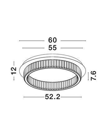 NOVA LUCE stropní svítidlo AURELIA zlatý kov a křišťál LED 19W 230V 3500K IP20 stmívatelné 9333080