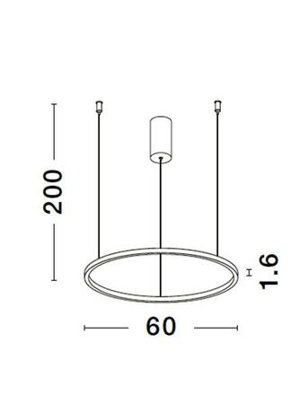 NOVA LUCE závěsné svítidlo TARQUIN černý hliník a akryl LED 36W 230V 3000K IP20 stmívatelné 9345601