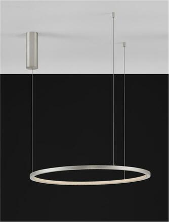 NOVA LUCE závěsné svítidlo TARQUIN šampaň stříbrný hliník a akryl LED 36W 230V 3000K IP20 stmívatelné 9345603