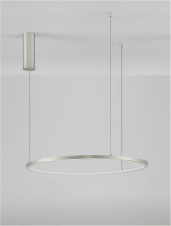 NOVA LUCE závěsné svítidlo TARQUIN šampaň stříbrný hliník a akryl LED 36W 230V 3000K IP20 stmívatelné 9345603