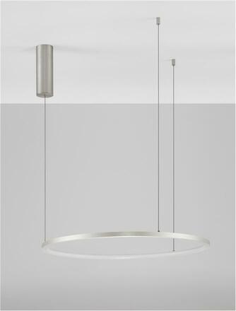 NOVA LUCE závěsné svítidlo TARQUIN šampaň stříbrný hliník a akryl LED 36W 230V 3000K IP20 stmívatelné 9345603