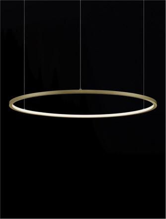 NOVA LUCE závěsné svítidlo TARQUIN broušený zlatý hliník a akryl LED 48W 230V 3000K IP20 stmívatelné 9345606