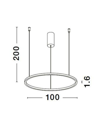 NOVA LUCE závěsné svítidlo TARQUIN bílý hliník a akryl LED 58W 230V 3000K IP20 stmívatelné 9345608