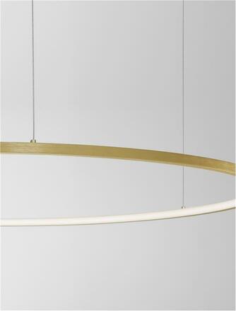NOVA LUCE závěsné svítidlo TARQUIN broušený zlatý hliník a akryl LED 58W 230V 3000K IP20 stmívatelné 9345610