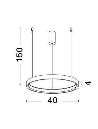 NOVA LUCE závěsné svítidlo PERRINE černý hliník a akryl LED 30W 230V 3000K IP20 stmívatelné 9345612