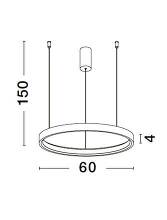 NOVA LUCE závěsné svítidlo PERRINE bílý hliník a akryl LED 42W 230V 3000K IP20 stmívatelné 9345617