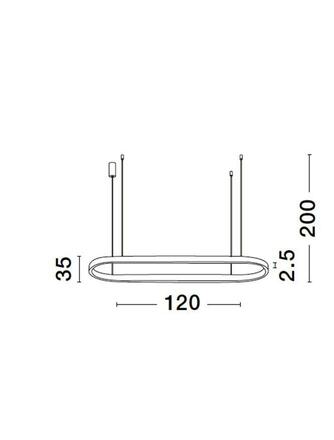 NOVA LUCE závěsné svítidlo CUPPE černý hliník a akryl LED 58W 230V 3000K IP20 stmívatelné 9345624