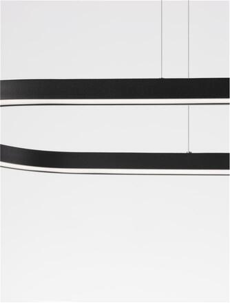 NOVA LUCE závěsné svítidlo CUPPE černý hliník a akryl LED 58W 230V 3000K IP20 stmívatelné 9345624