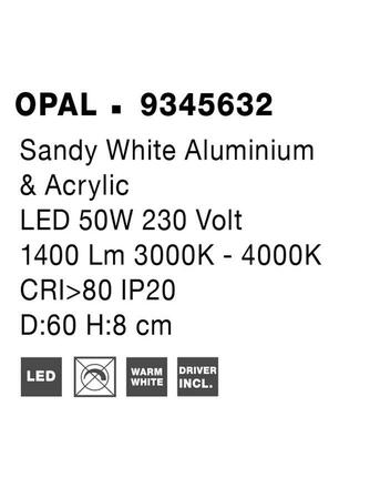 NOVA LUCE stropní svítidlo MORBIDO bílý hliník a akryl LED 50W 230V 2700K - 4000K IP20 vč. dálkového ovládání stmívatelné Tuya 9345632