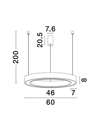 NOVA LUCE závěsné svítidlo MORBIDO bílý hliník a akryl LED 50W 230V 2700K - 4000K IP20 vč. dálkového ovládání stmívatelné Tuya 9345638