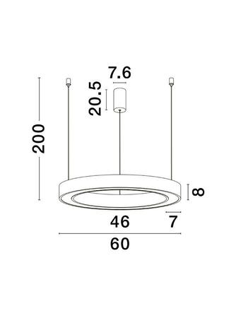 NOVA LUCE závěsné svítidlo MORBIDO černý hliník a akryl LED 50W 230V 2700K - 4000K IP20 vč. dálkového ovládání stmívatelné Tuya 9345639