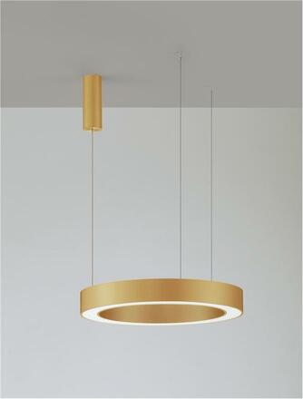 NOVA LUCE závěsné svítidlo MORBIDO zlatý mosazný hliník a akryl LED 50W 230V 2700K - 4000K IP20 vč. dálkového ovládání stmívatelné Tuya 9345640