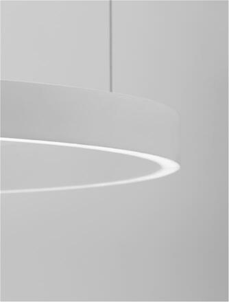 NOVA LUCE závěsné svítidlo ELOWEN bílý hliník a silikon LED 80W 3000K stmívatelné 9345663