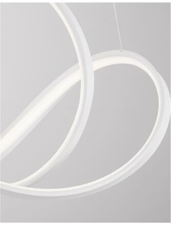 NOVA LUCE závěsné svítidlo APUS bílý hliník a akryl LED 45W 230V 3000K IP20 stmívatelné 9348054