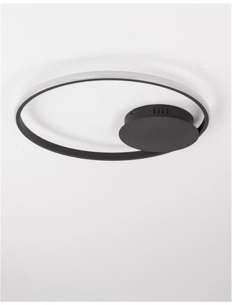 NOVA LUCE stropní svítidlo FULINE černý hliník a akryl LED 32W 230V2320 lm 3000K IP20 stmívatelné 9348073