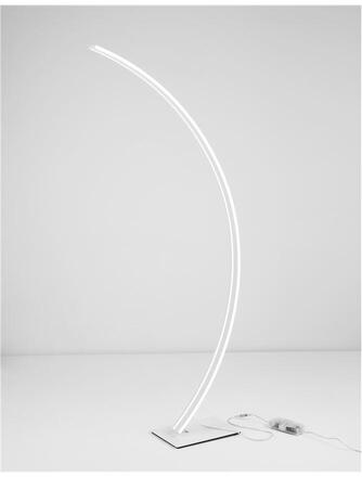 NOVA LUCE stojací lampa BRETON bílý hliník a akryl LED 40W 230V 3000K IP20 stmívatelné 9348074