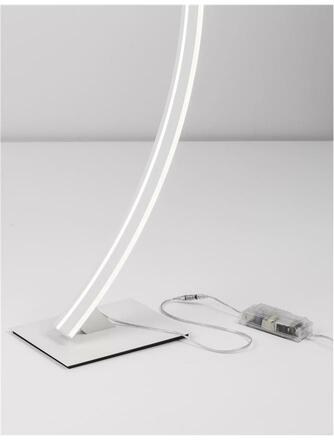 NOVA LUCE stojací lampa BRETON bílý hliník a akryl LED 40W 230V 3000K IP20 stmívatelné 9348074