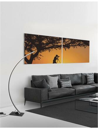 NOVA LUCE stojací lampa BRETON černý hliník a akryl LED 40W 230V 3000K IP20 stmívatelné 9348092