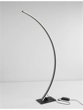 NOVA LUCE stojací lampa BRETON černý hliník a akryl LED 40W 230V 3000K IP20 stmívatelné 9348092