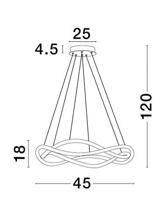 NOVA LUCE závěsné svítidlo JINAL LED závěsné svítidlo černý kov, hliník a silikon 3000K 40W IP20 stmívatelné 9348101