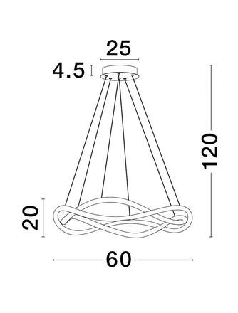 NOVA LUCE závěsné svítidlo JINAL LED závěsné svítidlo černý kov, hliník a silikon 3000K 50W IP20 stmívatelné 9348102