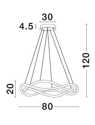 NOVA LUCE závěsné svítidlo JINAL LED závěsné svítidlo černý kov, hliník a silikon 3000K 55W IP20 stmívatelné 9348103