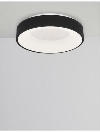 NOVA LUCE stropní svítidlo RANDO THIN černý hliník a akryl LED 30W 230V 3000K IP20 stmívatelné 9353831