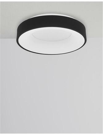 NOVA LUCE stropní svítidlo RANDO THIN černý hliník a akryl LED 30W 230V 3000K IP20 stmívatelné 9353831