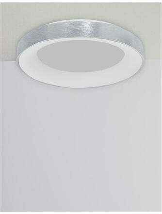 NOVA LUCE stropní svítidlo RANDO THIN broušený stříbrný hliník a akryl LED 50W 230V 3000K IP20 stmívatelné 9353856