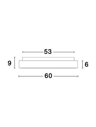 NOVA LUCE stropní svítidlo RANDO THIN broušený stříbrný hliník a akryl LED 50W 230V 3000K IP20 stmívatelné 9353856