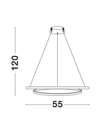 NOVA LUCE závěsné svítidlo MALVI bílý hliník a akryl LED 32W 230V 3000K IP20 9357041