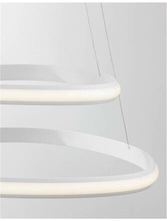 NOVA LUCE závěsné svítidlo ARIES bílý hliník a akryl LED 48W 230V 3000K IP20 stmívatelné 9357061