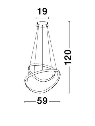 NOVA LUCE závěsné svítidlo ARIES bílý hliník a akryl LED 48W 230V 3000K IP20 stmívatelné 9357061