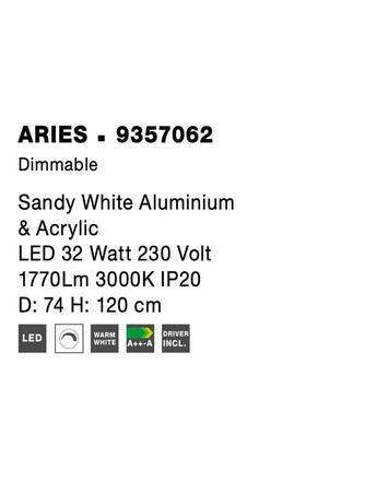 NOVA LUCE závěsné svítidlo ARIES bílý hliník a akryl LED 32W 230V 3000K IP20 stmívatelné 9357062