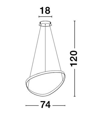 NOVA LUCE závěsné svítidlo ARIES černý hliník a akryl LED 32W 230V 3000K IP20 stmívatelné 9357064