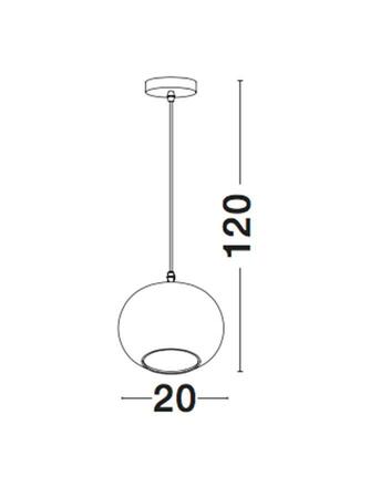 NOVA LUCE závěsné svítidlo JADE kouřové foukané sklo a nikl satén kov E27 1x12W IP20 bez žárovky 9361723