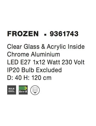 NOVA LUCE závěsné svítidlo FROZEN čiré sklo a akryl uvnitř chromovaný hliník E27 1x12W IP20 bez žárovky 9361743