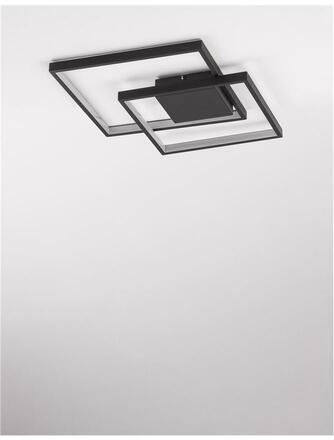 NOVA LUCE stropní svítidlo PORTO černá ocel hliník a akryl LED 30W 230V 3000K IP20 stmívatelné 9364035