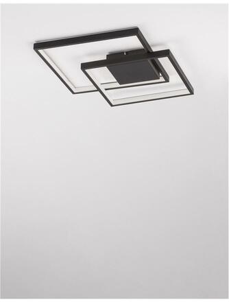 NOVA LUCE stropní svítidlo PORTO černá ocel hliník a akryl LED 30W 230V 3000K IP20 stmívatelné 9364035